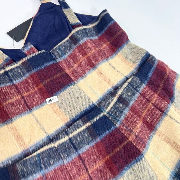 Lulus Romper Dress Women Large Grais Plaid Sleeveless Skort NWT Mod Hippie fall - Picture 13 of 15